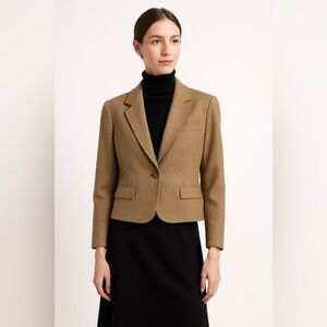 🕰️ Evan-Picone Woman 🤎‎ 100% Pure Wool Camel Blazer 🕰️